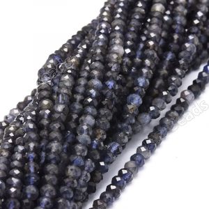 Iolite Faceted Rondelle Beads