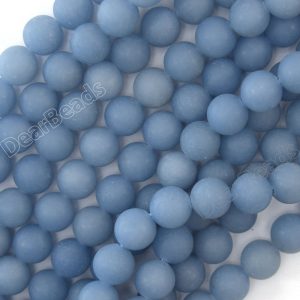Matte Blue Angelite Beads