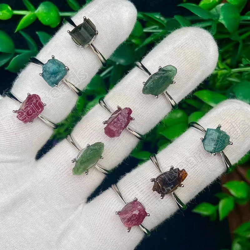 Raw Tourmaline Rings
