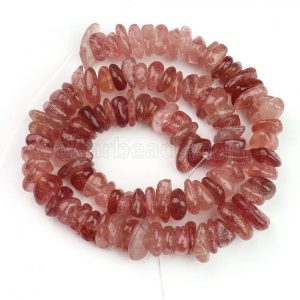 Red Strawberry Quartz Chip Beads