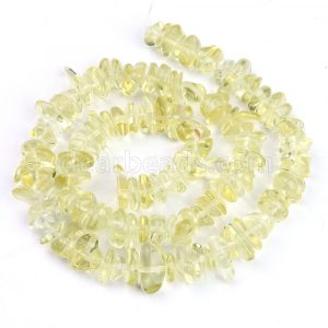 Lemon Quartz Chips Beads