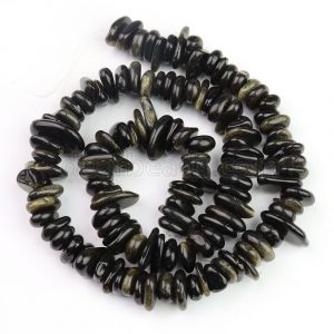 Golden Obsidian Chips Beads