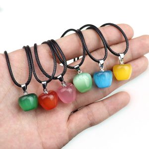 Cat's Eye Apple Pendants