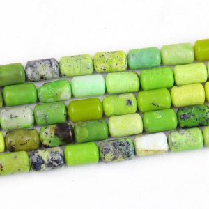 Chrysoprase Round Tube Beads