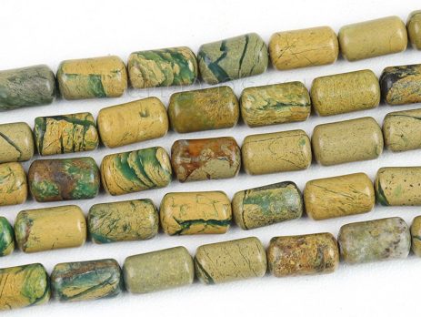 Verdite Tube Beads