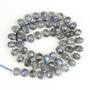 Labradorite Faceted Rondelle Beads