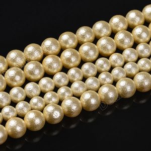 Textured Shell Pearl Beads