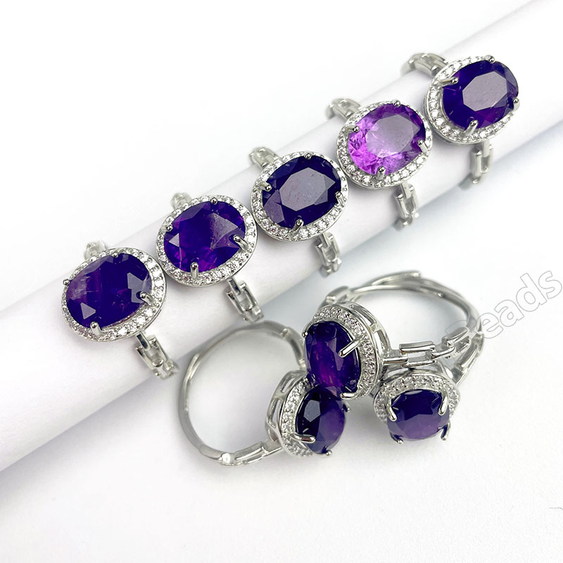 Faceted Amethyst Rings