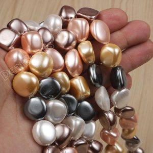 Shell Pearl Nugget Beads