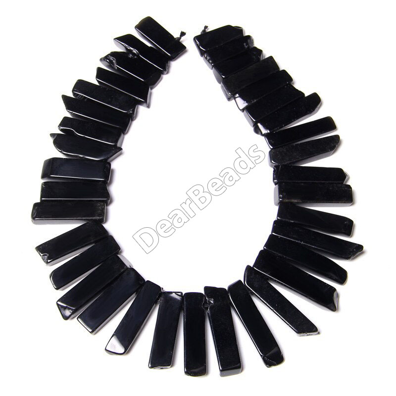 Black Obsidian Beads Rectangle