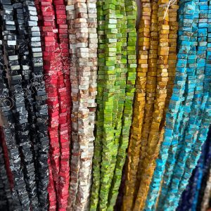 Square Heishi Stone Beads