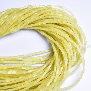 Lemon Jade Square Tube Beads