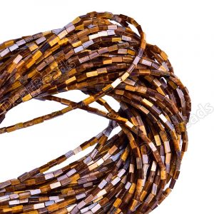 Tiger's Eye Square Tube Beads
