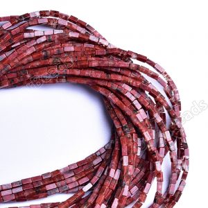 Red Kiwi jJasper Tube Beads