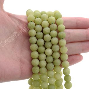 Matte Peridot Beads