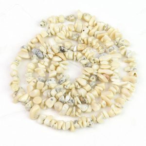 White Coral Chips Beads
