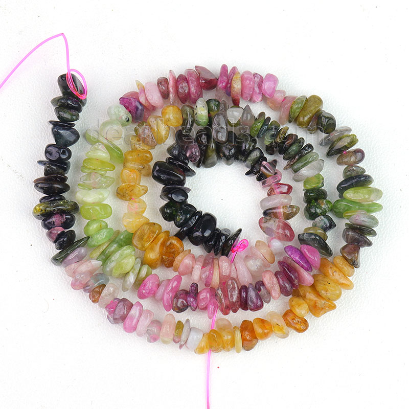 Gradient Tourmaline Chips Beads