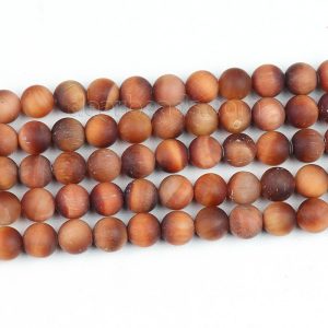 Matte Sunstone Tiger Eye Beads