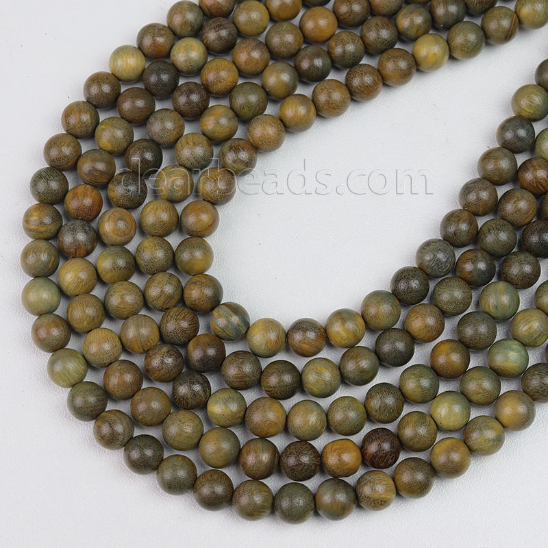 Brown wooden beads, 6mm, 8mm, 10mm round natural beads, Jewelry making