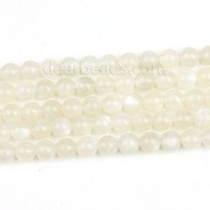 White Moonstone Beads