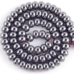 Black Hematite Rondelle Beads