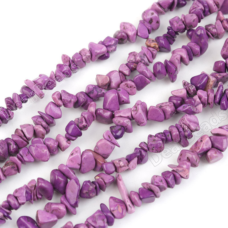 Purple Howlite Chips Beads