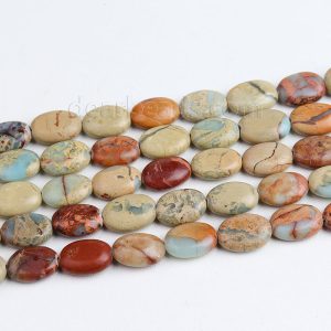 Aqua Terra Jasper Oval Beads