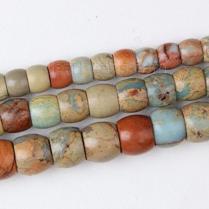 Aqua Terra Jasper Drum Beads