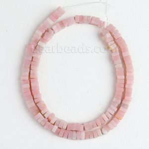 Pink Opal Square Heishi Beads