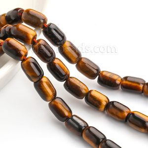 Tiger's Eye Round Tube Beads