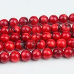 Red Bamboo Coral Beads