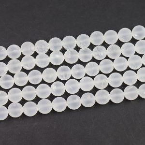 Matte Crystal Quartz Beads
