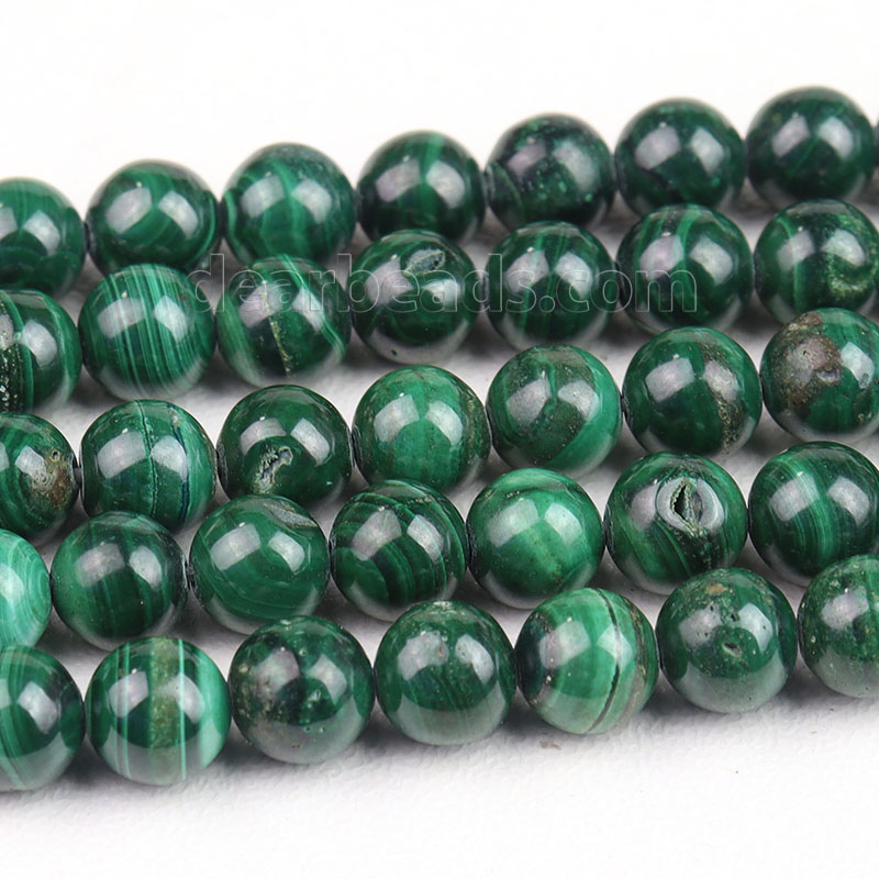 Malachite Beads for Bracelet