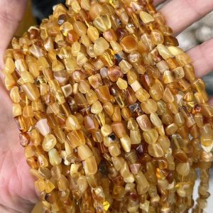 Amber Tumbled Beads