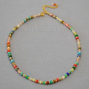 heishi beaded necklace