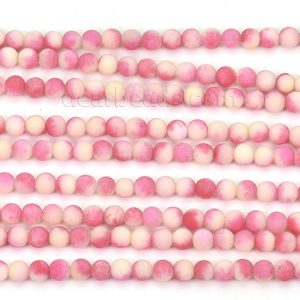 Matte Peach Jade Beads