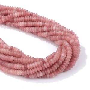Rose Red Jade Heishi Beads
