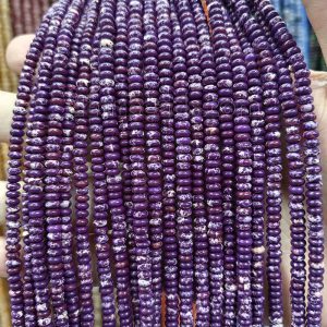 Purple Imperial Jasper Beads Heishi