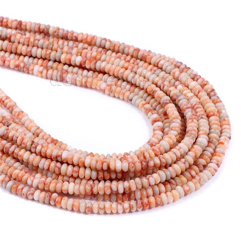 Pink Picasso Jasper Heishi Beads