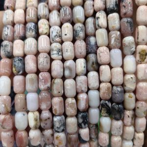 Peruvian Pink Opal Tube Beads