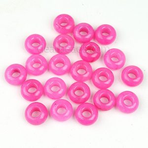 Pink Jade Large Hole Beads