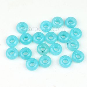 Blue Jade Large Hole Beads