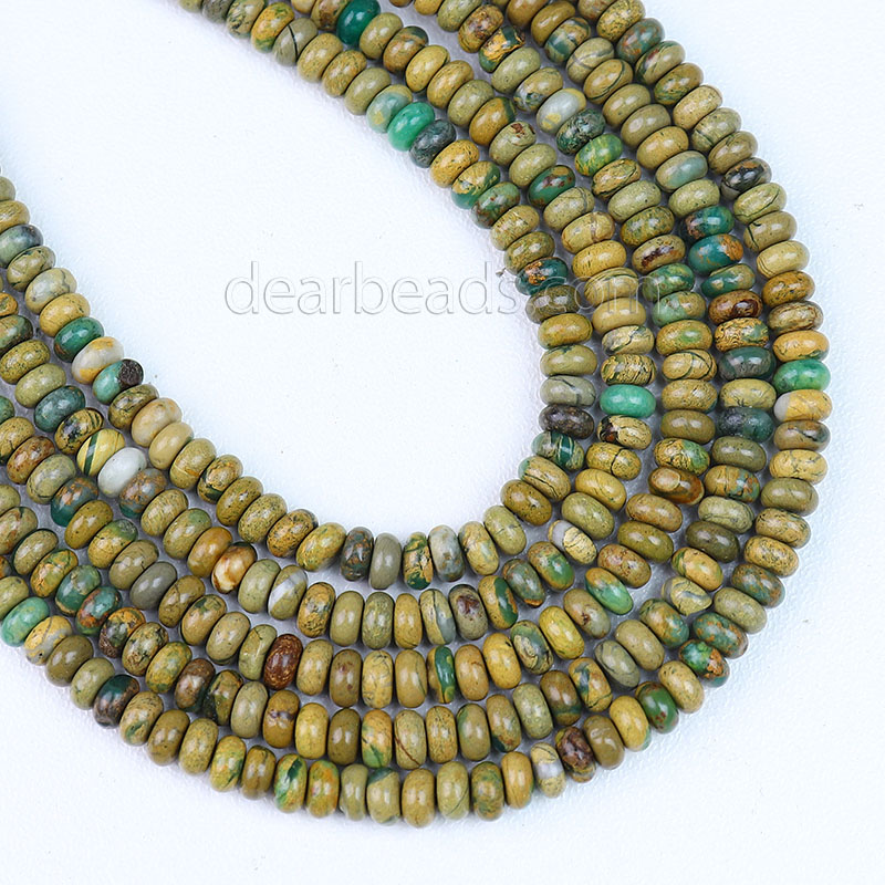 Verdite Rondelle Beads