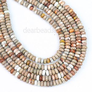 Brown Imperial Jasper Rondelle Beads