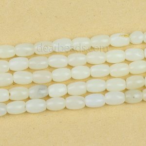 White Stone Rice Beads