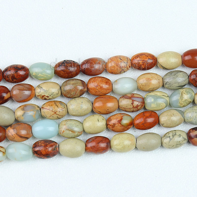 Aqua Terra Jasper Rice Beads