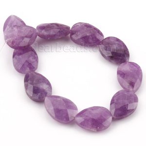 Purple Stone Water Drop Beads