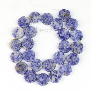Blue Spot Jasper Flower Beads