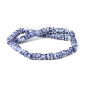 Blue Spotted Jasper Vase Beads