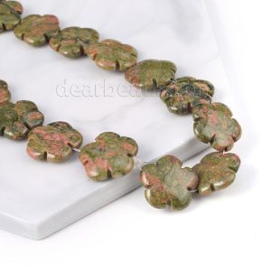Unakite Flower Beads